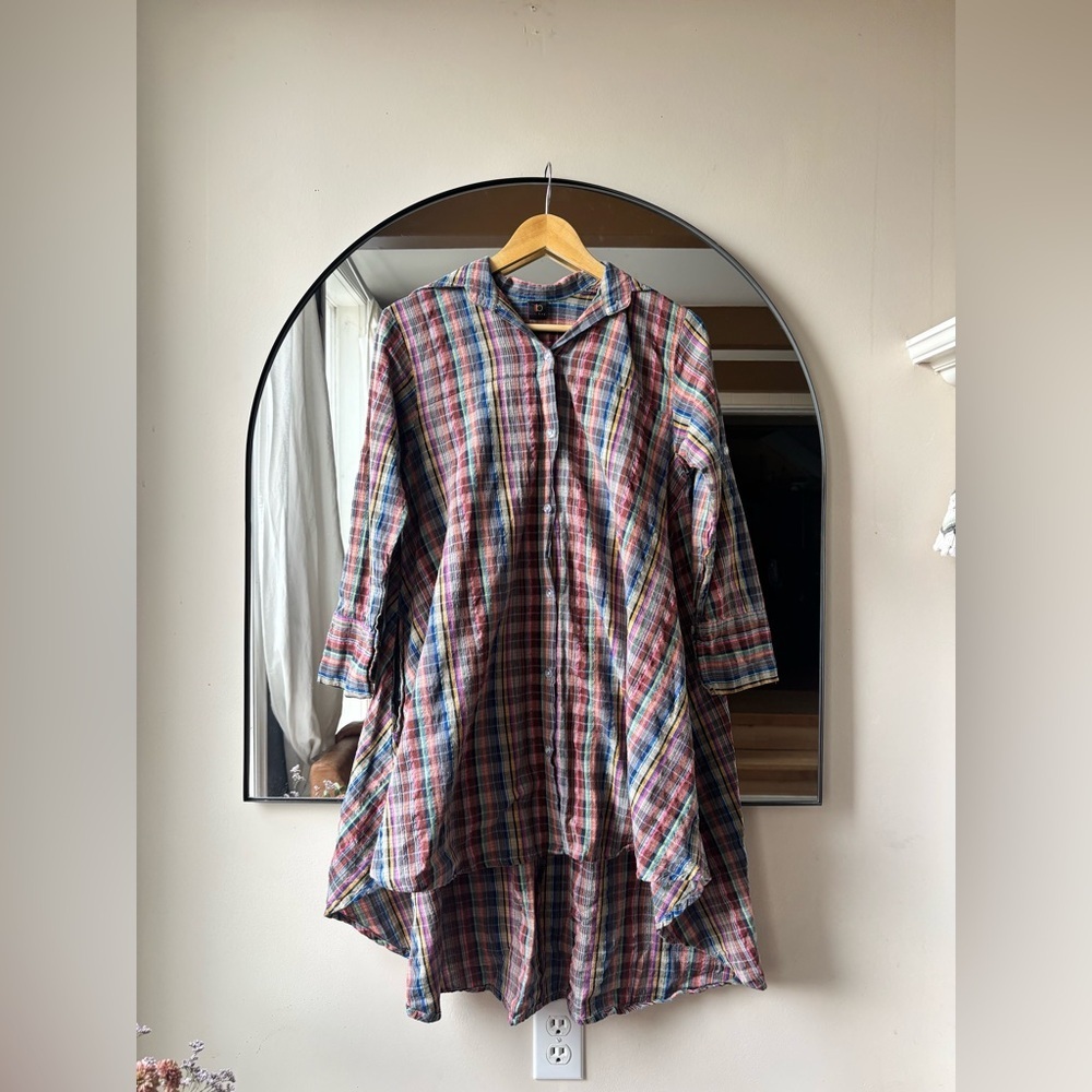 REDBAG | handmade cotton tunic button up | size xs - Picture 3 of 7